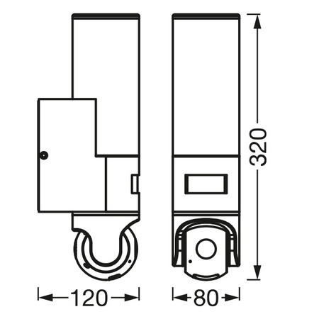 LED nástěnná lampa 16W 900lm 3000k ŠEDÁ s pohybovým senzorem a HD kamerou LEDVANCE Smart+ WiFi