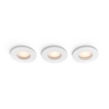 3x zapuštěné svítidlo LED Hermetic IP44 Koupelnové zapuštěné svítidlo 4,2W 400lm IP44 White Ambiance TW White Smart SMART Zigbee Bluetooth Adore Philips HUE