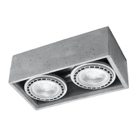 Svítidlo pro povrchovou montáž QUATRO 2 2xGU10 ES111 Spot Rectangular Grey SOLLUX
