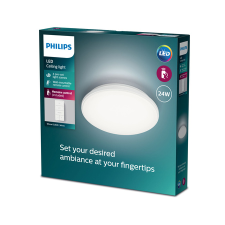 Stropní světlo LED Plafond 24W 2700-6500K stmívatelné CCT 39cm WINCEL + PHILIPS PILOT