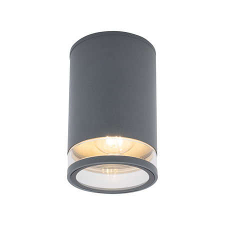 Plafond Oprawa Natrawkowa Sufitowa Lampa Ogrodowa Kinkiet E27 Graphite Vodotěsný IP44 ROCK PRO 10687 Nowodvorski