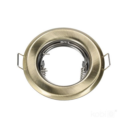 Zapuštěné halogenové bodové svítidlo GU10 Patina Round Kobi pro zápustnou montáž