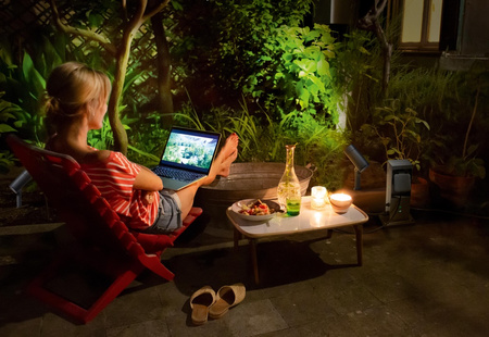 Venkovní zásuvka Zesilovač svorek 2 chytré zásuvky EU IP44 SMART+ WiFi Terminal Ledvance