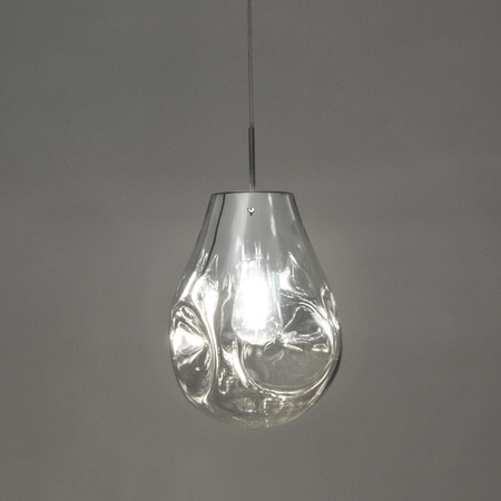 Skleněné stropní závěsné svítidlo KIMBERLY CHROME chrom 1x E27 GOLDLUX (Polux)