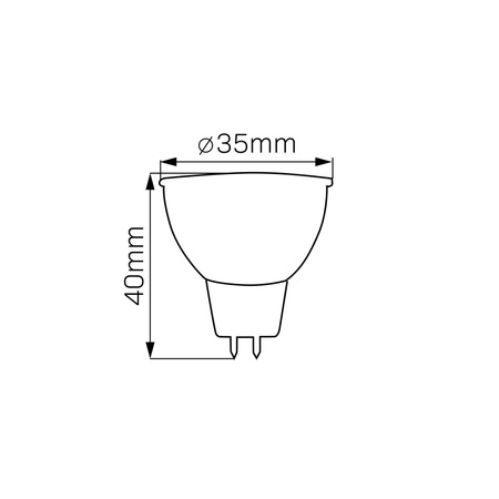 LED žárovka MR11 2,2W 185lm 6500K Cold 38° 12V Sanico Goldlux