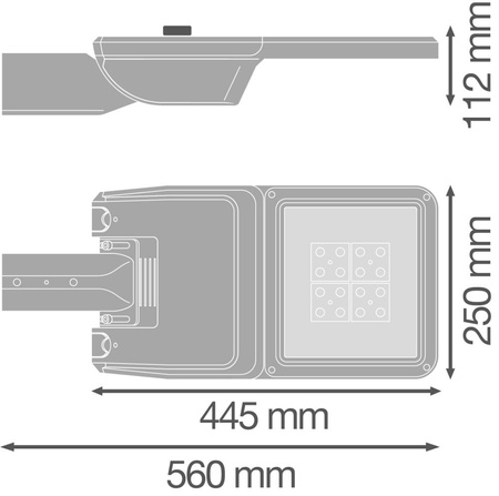 LED pouliční osvětlení průmyslové stmívatelné silniční svítidlo 25W 3550lm 4000K IP66 bílé pouliční osvětlení Flex Ledvance