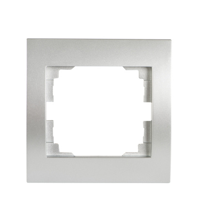 Horizontální zásuvka s jedním rámečkem pro povrchovou montáž Silver LOGI Kanlux
