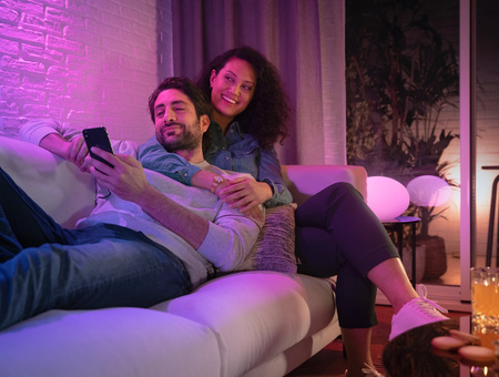 3x LED žárovka GU10 s reflektorem 4,2W = 50W 400lm 2000-6500K CCT + RGB SMART Smart Bluetooth ZigBee Bílá a barevná atmosféra Philips HUE