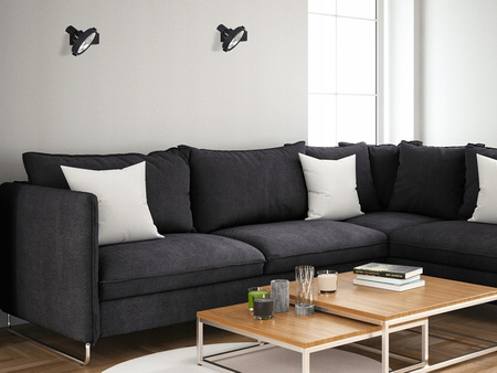 Stropní svítidlo Nástěnné svítidlo LEON ES111 Pohyblivé černé