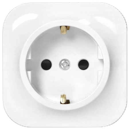 Jednoduchá Povrchová Schuko Zásuvka 2P+E Bílá TODO ORNO