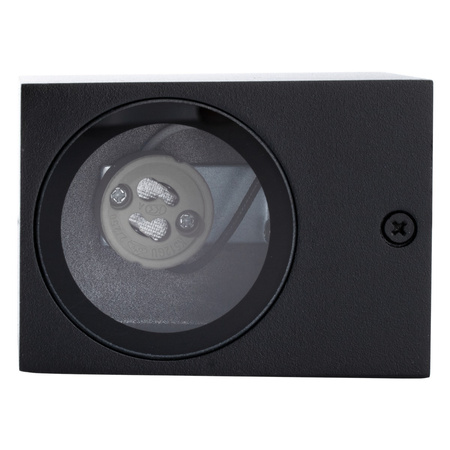 Zahradní nástěnná lampa 2x GU10, čtvercové Černá ALLIUM LUMILED