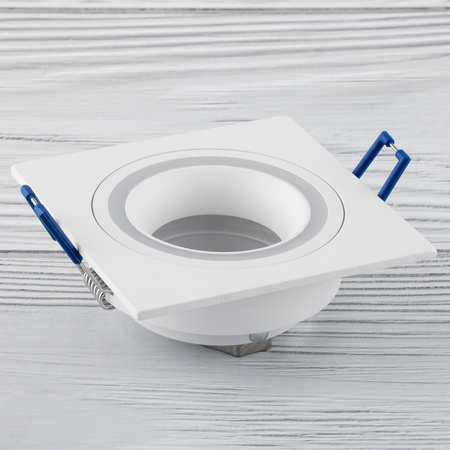 Halogenová Podhledové svítidlo GU10, IP44 Stálá Čtvercová Bílá CLARO LUMILED