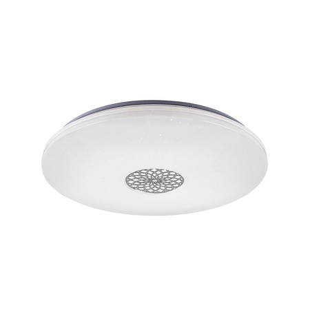 Plafond LED stropní svítidlo Smart 40W 3200lm 3000-6500K CCT RGB Timer Chrome Modern Ophelia Rabalux
