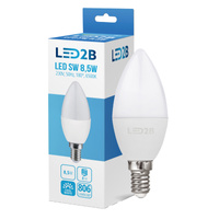 LED žárovka E14 Ball 9W 806lm 6500K Cold 180° LED2B Kobi