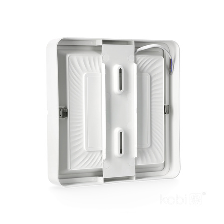 LED stropní plafon pro povrchovou montáž 24W 2400lm 4000K neutrální 120° bílá IP40 IK03 Sigaro Kobi