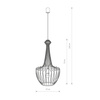 LUKSOR S 8851 Nowodvorski Černé drátěné závěsné ocelové stropní svítidlo E27 ?37 cm Minimalist