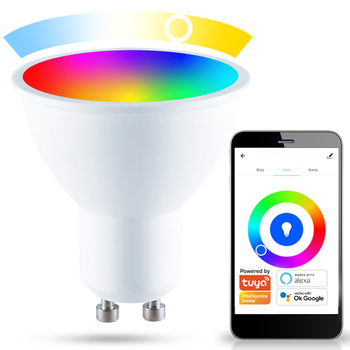 GU10 LED žárovka 5.5W 400lm RGB GOLDLUX (Polux) Smart WiFi TUYA