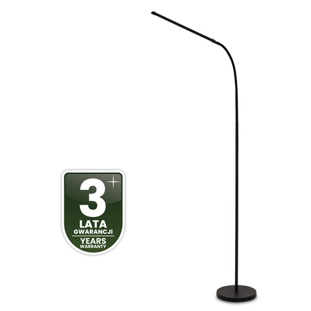 LED 14W CCT stmívatelná stojací lampa s nastavitelnou výškou LONGA 2 černá LUMILED