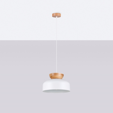 MARION E27 Bílá skandinávská závěsná lampa SOLLUX