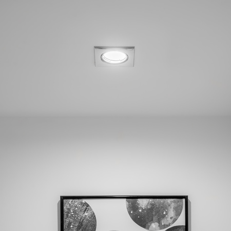 Halogenové svítidlo pod omítku Pohyblivé čtvercové svítidlo PICTOR Chrome Sheet MR16 GU10 LUMILED