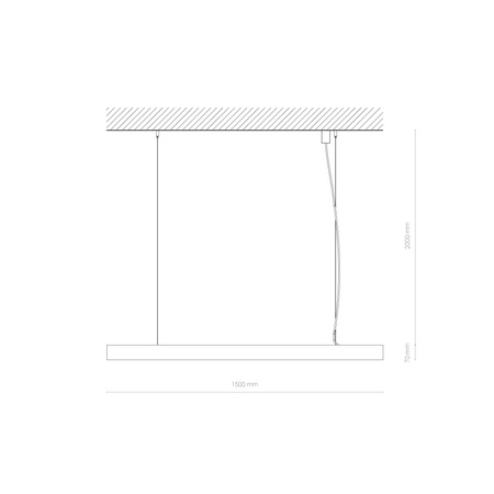 LED stropní světlo 40W 4710lm 4000K neutrální černá 150cm CL OFFICE LED PRO 10214 Nowodvorski