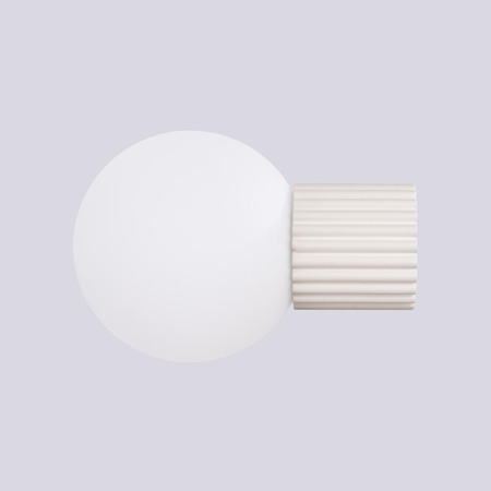 Koupelnové nástěnné svítidlo G9 Round Beige Modern Matte IP44 Halo Sollux