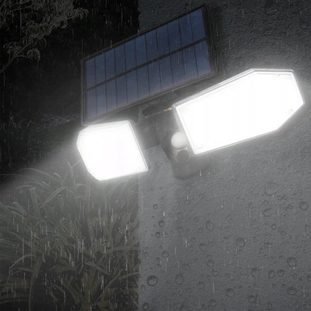 Solární Relektor Lampa 78x LED 15W 450lm Senzor studeného pohybu IP65