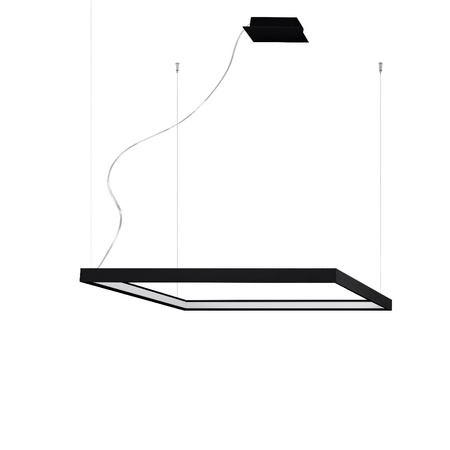 Stropní závěsné svítidlo LED NELYA M 50W 4000K Lustr Square 80cm Black SOLLUX