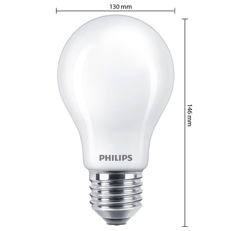 Sada 2x LED Žárovka E27 A60 7W = 60W 806lm 2700K Warm Filament Milky PHILIPS