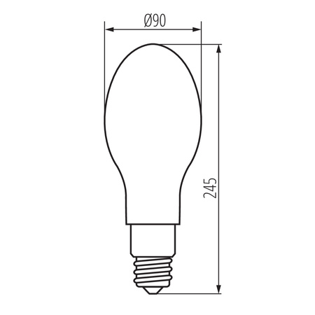LED žárovka E27 Edison 26W = 1177W 4000lm 4000lm neutrální bílá Clear XLED Filament Kanlux