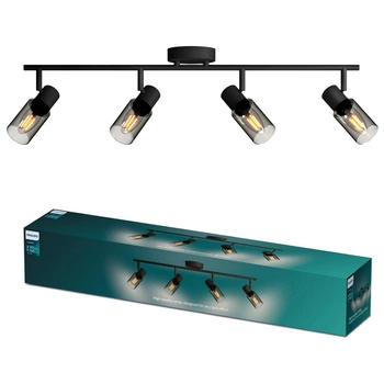 Reflektorové stropní svítidlo 4x E14 Black Palms Philips