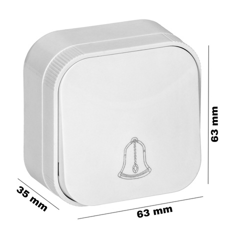 Tlačítko zvonku na dveře IP20 ORNO WHITE