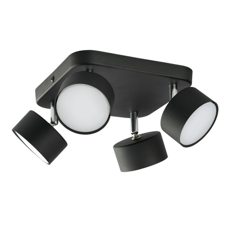 CLARK BLACK Pohyblivé stropní svítidlo pro povrchovou montáž Black Chrome Modern 4xGX53 3405 TK Lighting
