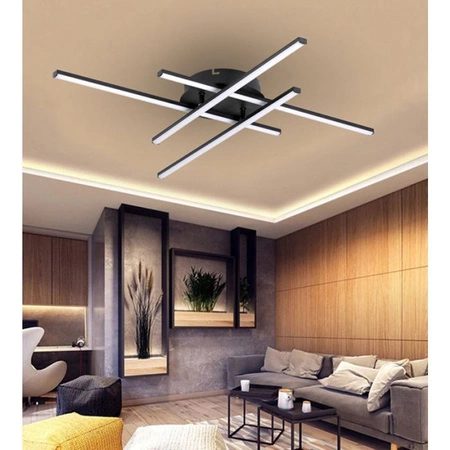 Geometrické stropní svítidlo PLAFON LED lustr MODENA GRANDO 34W 4000K černá