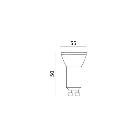 LED žárovka GU10 4W = 30W 320lm 3000K Teplá bílá KOBI