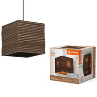 Dekorativní stropní závěsné svítidlo E27 s převisem Hnědá kartonová dekorace Ledvance