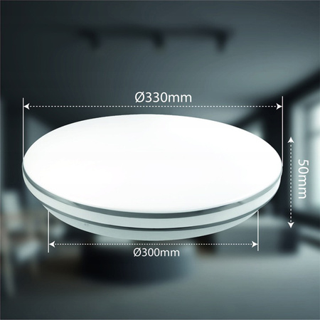 Kulaté LED stropní svítidlo KIRO 18W 4000K 33cm IP44