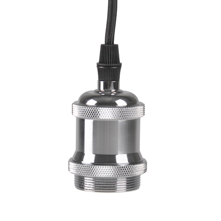 Závěsná LAMPA závěs s držákem lampy IL MIO NOLA E27 chrom 100cm černý kabel