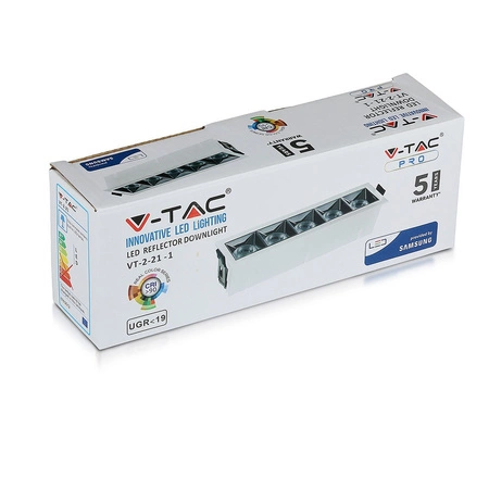 LED Spot 20W 4000K SMD SAMSUNG CHIP Obdélníkové svítidlo VT-2-21 V-TAC