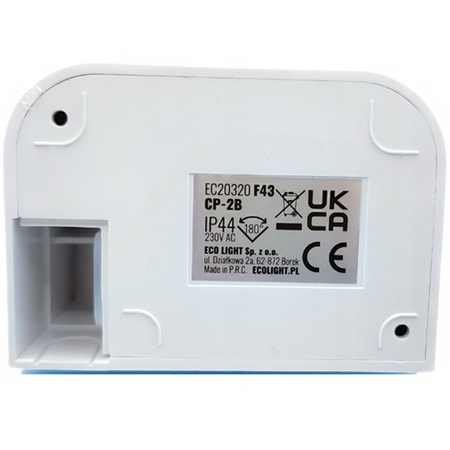 PIR pohybový a soumrakový senzor 180° 12m IP44 Bílá