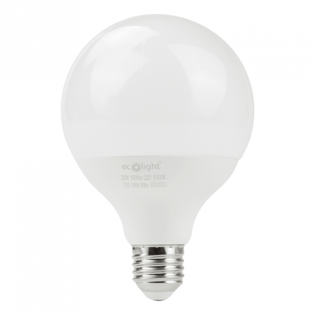 LED žárovka Sphere G95 E27 20W 1800lm 6500K Cold Ecolight