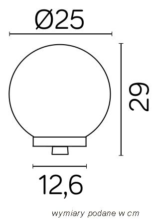 Venkovní zahradní lampa LED Sphere Classic G 250 Z 35 E27 29cm Su-Ma