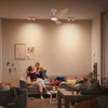 Stropní ventilátor 32W LED stropní svítidlo 24W 2650lm 3000/4300/6500K CCT Brown White + Pilot Olas Philips