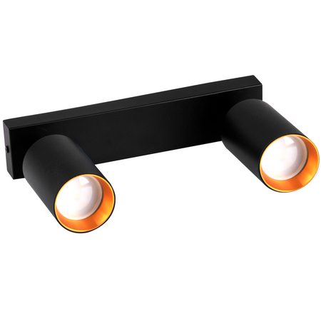 Pásové svítidlo Stropní a nástěnné LED svítidlo 2 x GU10 MARIBEL Black GOLDLUX (Polux)