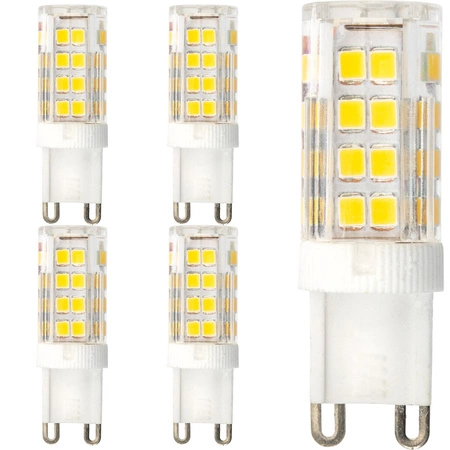 5x Žárovka LED G9, 5W = 40W 460lm 3000K 360° Teplá bílá LUMILED