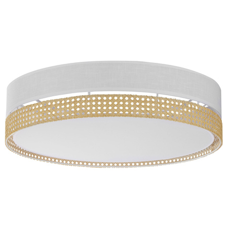 Stropní svítidlo BOHO WHITE Round White Straw 60cm 15W 4xE27 6535 TK Lighting