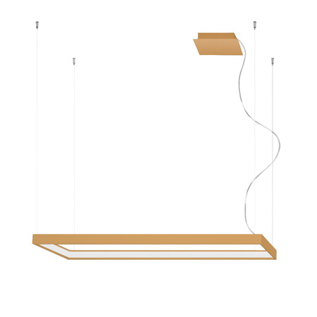 LED závěsné stropní svítidlo TUULA M 50W 3000K Obdélníkový lustr 110x30 zlatý SOLLUX