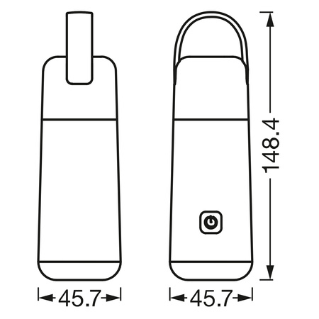 LED svítilna 0.5W USB 5V 3000-4000K Teplá bílá-Neutrální bila přenosná powerbanka 21cm NIGHTLUX LANTERN LEDVANCE