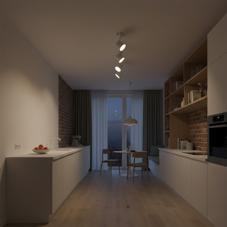 Stropní/nástěnné svítidlo nastavitelné 16.8W LED RAWI 4 bílé 3000K GOLDLUX (Polux)