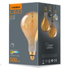 LED žárovka E27 PS160 Pear 8W = 42W 500lm 1800K teplá bílá 360° FILAMENT Amber Dimmable Videx